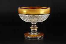 Конфетница 115мл хрусталь с золотом