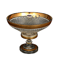 Конфетница 205мл хрусталь с золотом Max Crystal