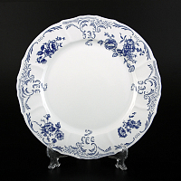 Блюдо круглое 30см Синие розы