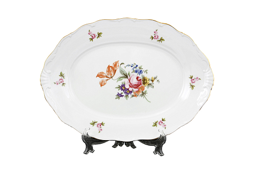Блюдо овальное 36см 1шт Полевой цветок
