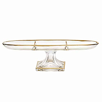 Кабаретница 41*11,5см на ножке Fenice Матовое золото AS Crystal
