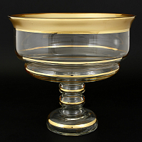 Фруктовница 30см Матовое полоса золото Star Crystal