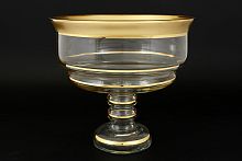 Фруктовница 30см Матовое полоса золото Star Crystal