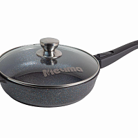 Сковорода 30см со с/ручкой и стек крышкой Гранит Star Мечта