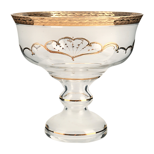 Конфетница 26см н/н Версаче с/ф золото Balvinglass