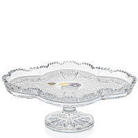 Конфетница 24см на ножке хрусталь Crystal HeArt 