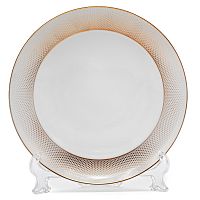 Набор тарелок 23,5см глубоких 6шт Deluxe Shape Rio White Gold Falkenporzellan 