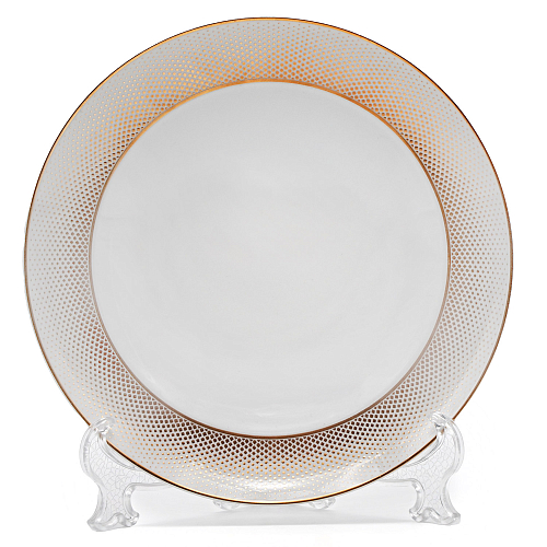 Набор тарелок 23,5см глубоких 6шт Deluxe Shape Rio White Gold Falkenporzellan 