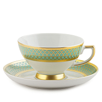 Набор чайных пар 155мл 6шт Valencia Seladon Gold Falkenporzellan