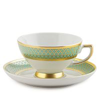 Набор чайных пар 155мл 6шт Valencia Seladon Gold Falkenporzellan