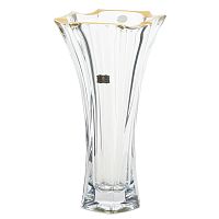 Ваза 32см X-ка Neptune Матовое золото Pallme Konig AS Crystal