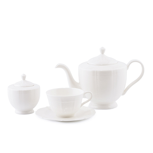 Сервиз чайный 6пер 14пр Lotus white Emily Anna Lafarg