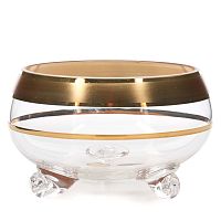 Тройножка 13см Матовая полоса золото Star Crystal