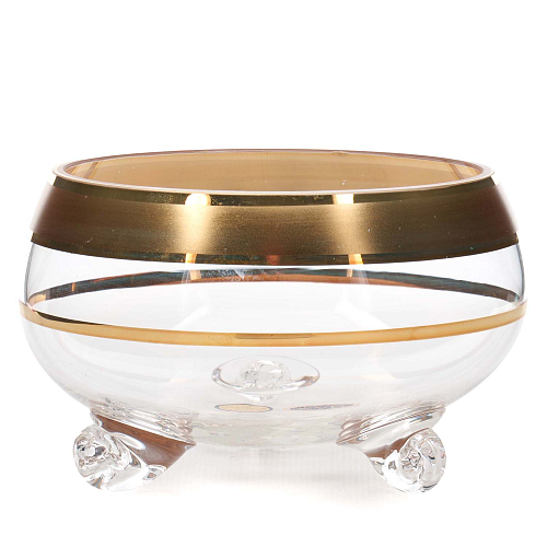 Тройножка 13см Матовая полоса золото Star Crystal