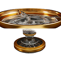 Кабаретница 23см н/н 1шт хрусталь с золотом Moser Crystal HeArt