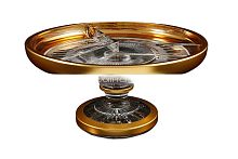 Кабаретница 23см н/н 1шт хрусталь с золотом Moser Crystal HeArt