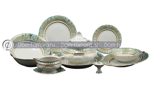 Сервиз столовый 6пер 25пр Бирюзовая нежность Rudolf Kampf Сервиз столовый 6пер 25пр Бирюзовая нежность Rudolf Kampf