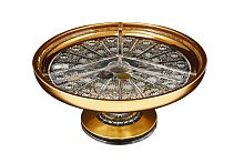 Кабаретница 23см н/н хрусталь с золотом Снежинка Crystal HeArt