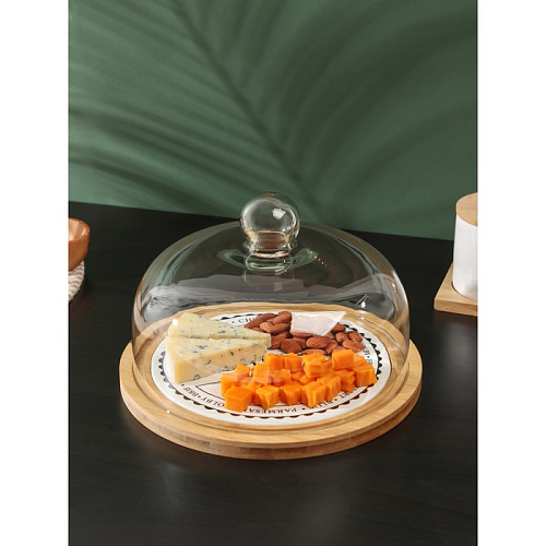 Блюдо с крышкой 25.2см Сыр BellaTenero  