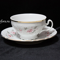 Набор чайных пар 155мл Серая роза ZL Bernadotte