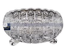 Конфетница Снежинка 20,5см тройножка хрусталь Sonne Crystal