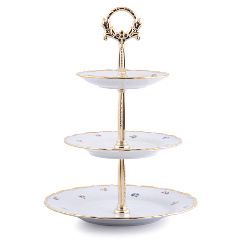 Горка 3 яруса 1шт Мелкие цветы Широкая кайма