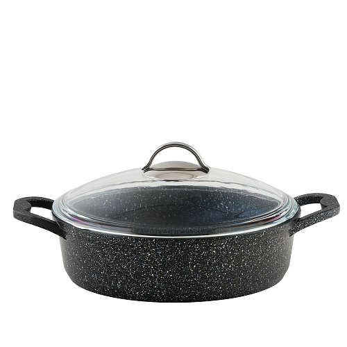 Жаровня 3.3л с/кр чёрный гранит	 Жаровня 3.3л с/кр чёрный гранит