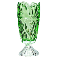 Ваза на ножке 36,5см Flora green Aurum Crystal