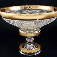 Фруктовница 355мл хрусталь с золотом