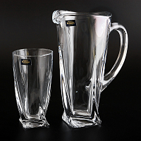 Набор 7пр графин и стаканы 350мл Quadro Crystalite Bohemia