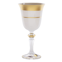 Набор фужеров 220мл 6шт Матовая полоса золото Star Crystal