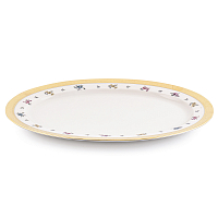 Блюдо овальное 36см 1шт Flowers Gold Constanza Creme Falkenporzellan