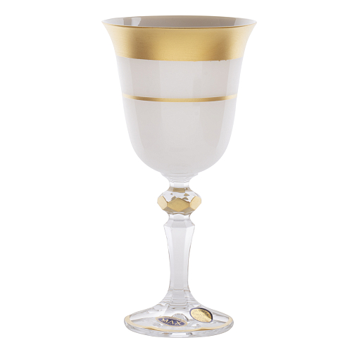 Набор фужеров 220мл 6шт Матовая полоса золото Star Crystal