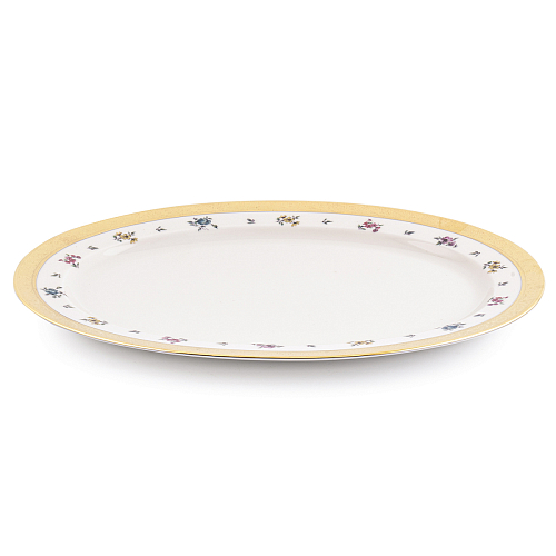 Блюдо овальное 36см 1шт Flowers Gold Constanza Creme Falkenporzellan Блюдо овальное 36см 1шт Flowers Gold Constanza Creme Falkenporzellan