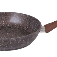 Сковорода 24см с ручкой Кофейный Мрамор Кукмара