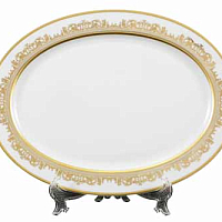Блюдо овальное 36см Constanza Creme Gold 9359 Falkenporzellan