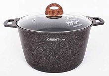 Кастрюля 8л со стекл. крышкой Granit ultra Blue Kukmara