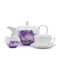 Сервиз чайный 6пер 14пр Flowers Emily Anna Lafarg