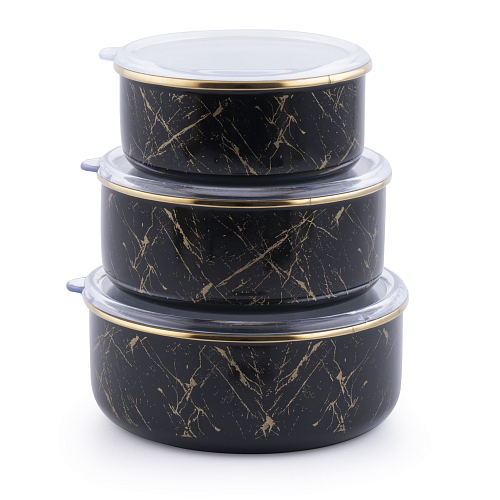 Набор контейнеров 3шт Siyah Mermer