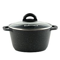 Кастрюля 2,5л с крышкой Granit black 