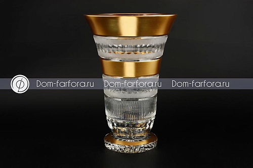 Ваза 30см 1шт хрусталь с золотом Moser Crystal HeArt