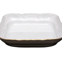 Салатница квадратная 25см Белый узор Bernadotte