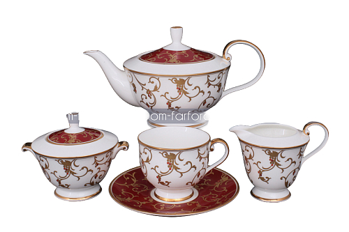 Сервиз чайный 17пр Престиж Красный Narumi