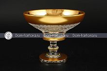 Конфетница 15см н/н  хрусталь с золотом Moser Crystal HeArt