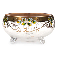 Конфетница 20см тройножка золото Star Crystal