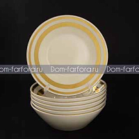 Набор салатников 19см 6шт Constanza Creme Gold 9321 Falkenporzellan 