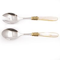 Набор для салата 2пр Ischia Antique Gold Shampagne Steel Domus Design