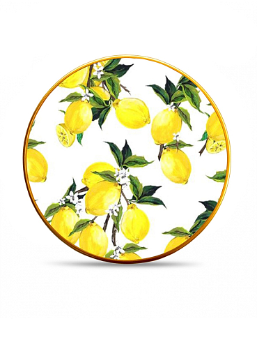 Набор тарелок 25см 6шт Lemon White