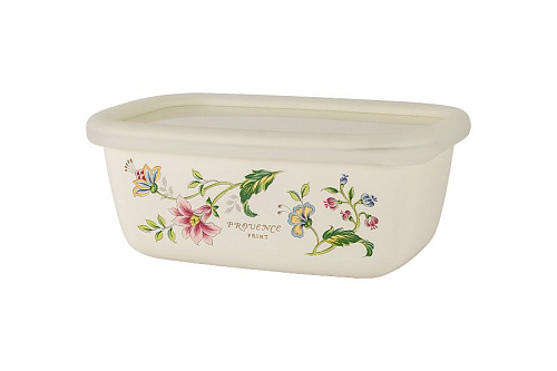 Лоток гастр.эмалиров.с крышкой 16*11*6,5см 0,5л Прованс Ejiry