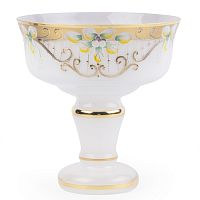 Конфетница 20см золото белый фон Star Crystal 